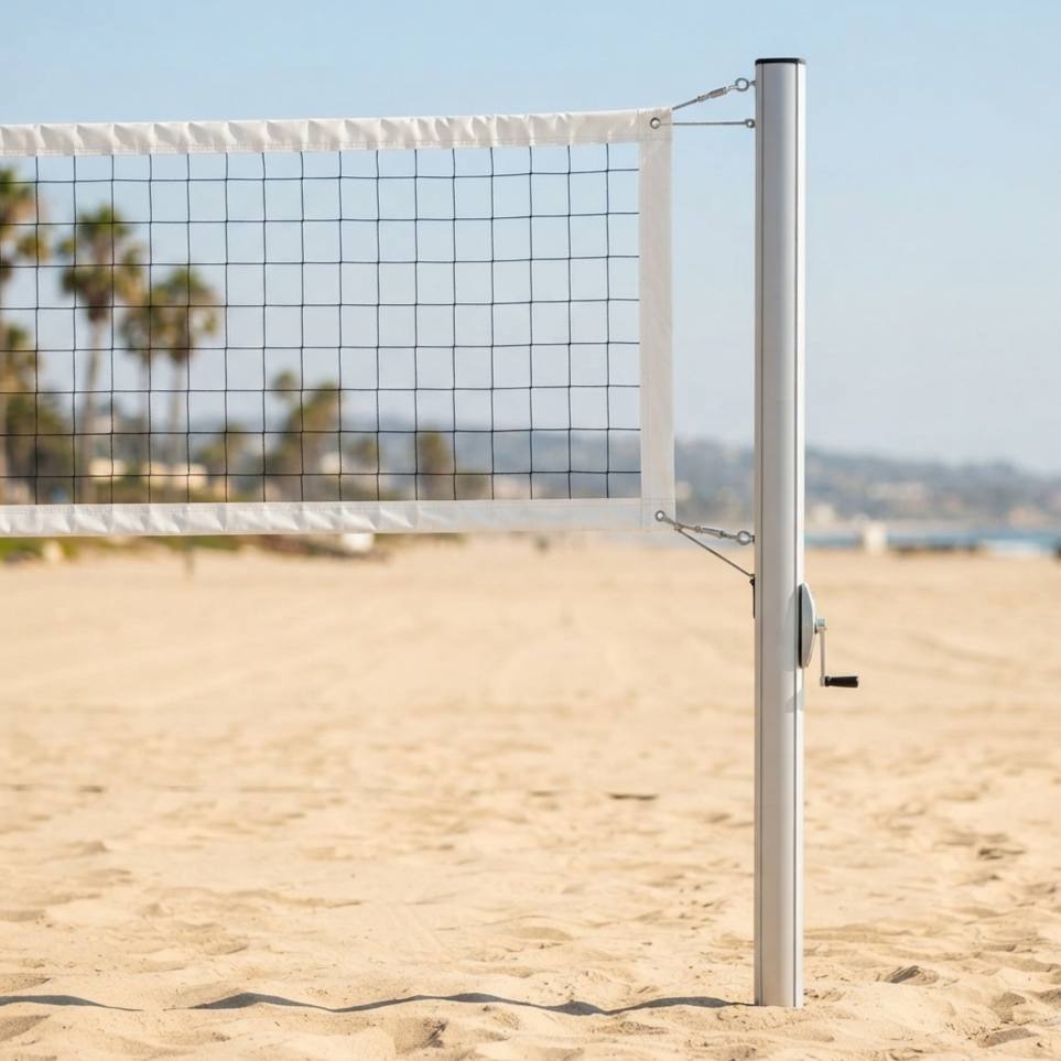 Pro Beach Volleyball Net & Post Set